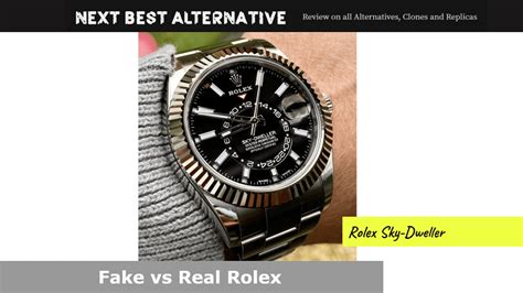 rolex sky-dweller fake vs real|how much is a fake Rolex worth.